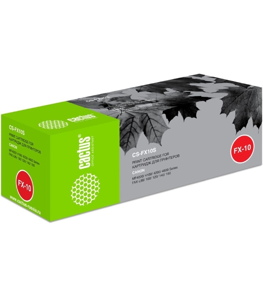 Картридж лазерный Cactus CS-FX10S черный (2000 стр.) для Canon MF4000/4100/4200/4600/FAX-L95/100/120
