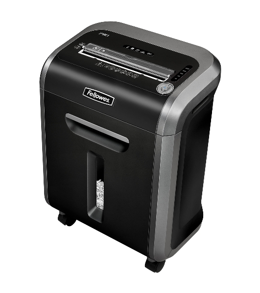 Шредер Fellowes 79Ci. (14 листов), 23 литра, 3,9х38 мм (класс 3), 100%Jam Proof, уничтожает: скобы/скрепки/карты/CD