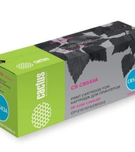 Картридж лазерный Cactus CS-CB543A пурпурный (1400 стр.) для HP Color LaserJet CP1215/1515/CM1312