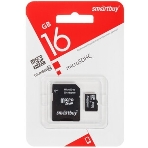 Флеш карта MicroSDHC (Transflash) 16Gb Smartbuy (Class 10)+SDадаптер, фото5