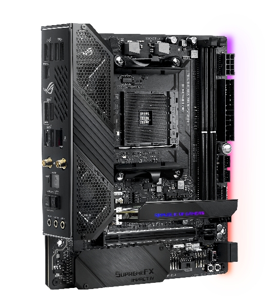 Материнская плата ASUS ROG CROSSHAIR VIII IMPACT, AM4, AMD X570, 2xDDR4, 4xSATA, 2xM.2, 1xPCIe 4.0 x16, 1x1Gb LAN, Wi-Fi 6, Bluetooth 5.0, 1xUSB-C 10Gbps, 5xUSB-A 10Gbps, 2xUSB-A 5Gbps, 7.1, Mini-DTX
