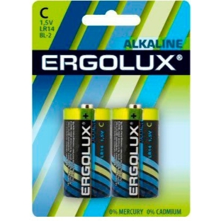 Элемент питания алкалиновый Ergolux LR14 BL-2 LR14 BL-2 1.5В Alkaline (2шт в упаковке)