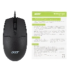 Мышь проводная Acer OMW126 черный, 1200 dpi, USB, кнопки - 3, фото11