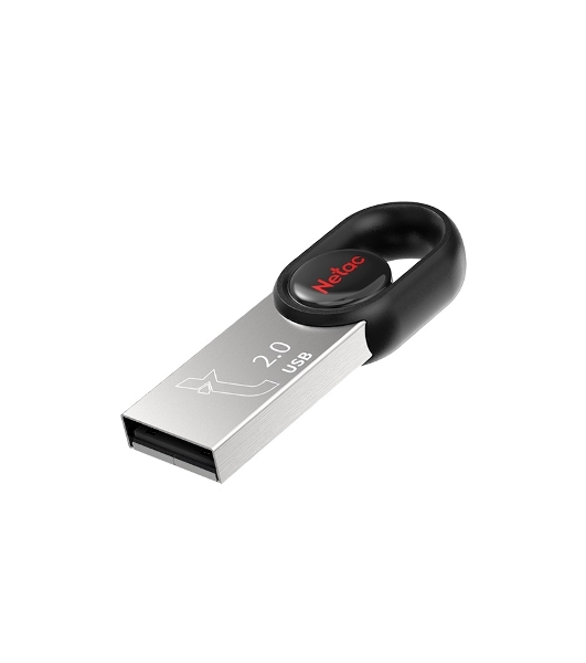 Флешка USB Netac UM2 (NT03UM2N-016G-20BK), 16Gb, USB 2.0, R/W 100/40, серебристый/черный