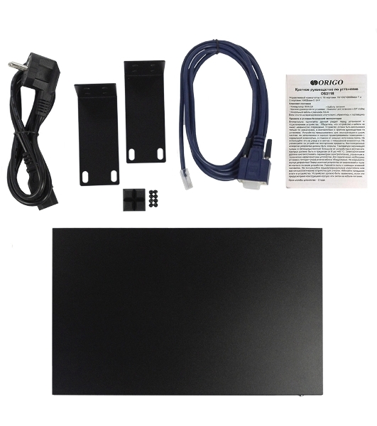 Коммутатор управляемый ORIGO L2 16x1000Base-T, 2x1000Base-X SFP, консольный порт RJ-45, комплект для установки в 19' стойку