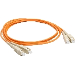 Патч-корд оптический LANMASTER, дуплексный, SC/PC-SC/PC, OM3, LSZH, 1.0 м, фото 1