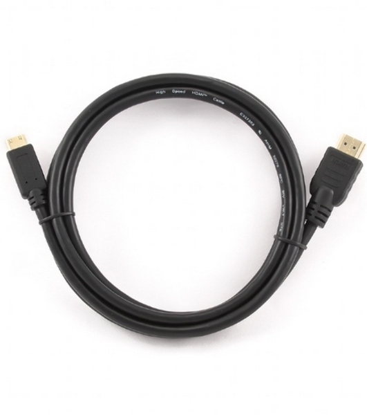 Кабель Cablexpert HDMI-mini HDMI CC-HDMI4C-6, 19M/19M, v2.0, медь, позол.разъемы, экран, 1.8м, черный, пакет