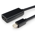Переходник miniDisplayPort - DisplayPort, Cablexpert A-mDPM-DPF-001, 20M/20F, 16см, черный, пакет, фото4