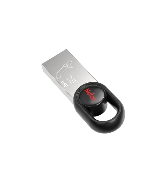 Флешка USB Netac UM2 (NT03UM2N-016G-20BK), 16Gb, USB 2.0, R/W 100/40, серебристый/черный