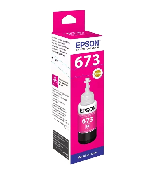 Чернила Epson 673 C13T673398 (аналог C13T67334A) пурпурный 70мл для Epson L800/L810/L850/L1800