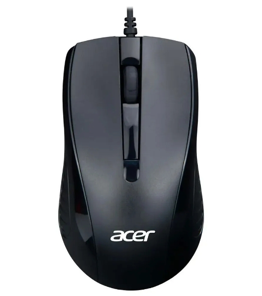 Мышь проводная Acer OMW136 черный, 1200 dpi, USB, кнопки - 3