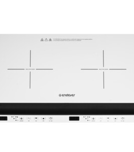 Плитка электрическая индукционного типа с двумя конфорками Endever Skyline IP-69, белый, мощность 1800 Вт+1300 Вт, диаметр посуды 12-26 см, 2 шт/уп