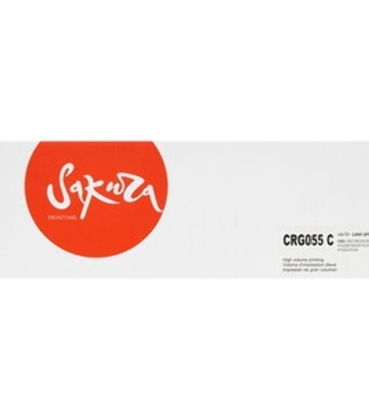 Картридж лазерный Sakura CRG055C для Canon i-SENSYS LBP663, LBP664, MF742, MF744, MF746, синий, 2 100к.