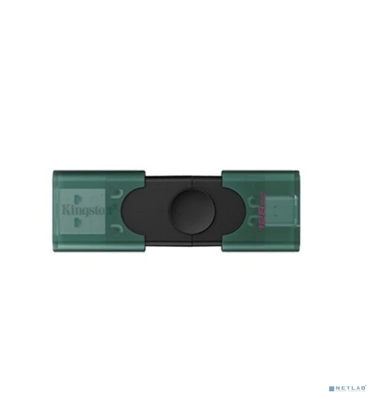 Флешка USB Kingston DataTraveler Duo (DTDEG2/128Gb), 128Gb, USB 3.2/Type-C, R/W 100/60, зеленая