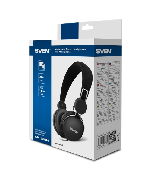 Наушники SVEN AP-320M черный микрофон