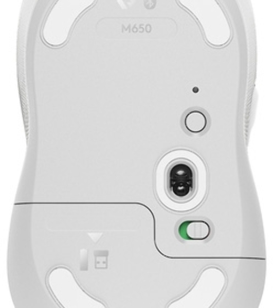 Мышь беспроводная Logitech Signature M650 белый, 4000 dpi, радиоканал, Bluetooth, USB, кнопки - 5