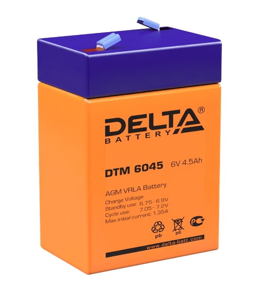 Батарея для ИБП Delta DTM 6045 (6V 4.5Ah)