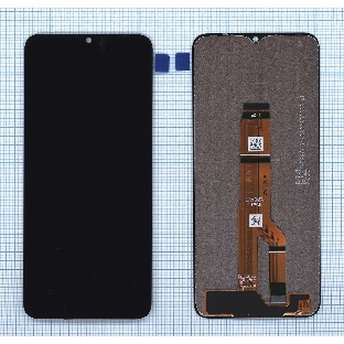 Дисплей (модуль) для Huawei Honor X6A в сборе с тачскрином черный