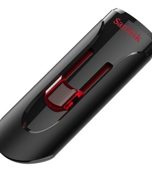 Флешка USB Sandisk CZ600 Cruzer Glide (SDCZ600-032G-G35), 32Gb, USB 3.0, R/W 100/20, черный