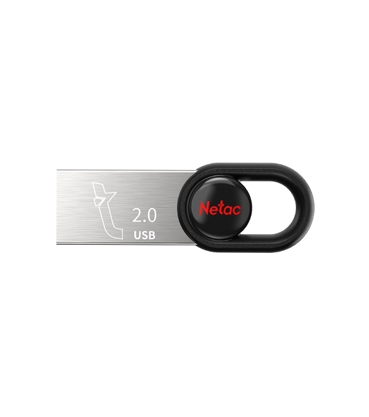 Флешка USB Netac UM2 (NT03UM2N-032G-20BK), 32Gb, USB 2.0, R/W 100/40, серебристый/черный