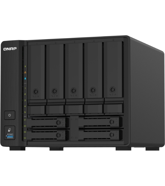 Сетевое хранилище без дисков SMB QNAP TS-932PX-4G 9-Bay NAS, 5 x 3.5' and 4 x 2.5' drive slots, Alpine AL324 ARM quad-core 1.7GHz, 4 Gb DDR4 (1x 4 Gb) up to 16 Gb (1 x 16 Gb), 2 x 10GbE SFP+, 2 x 2.5 GbE LAN