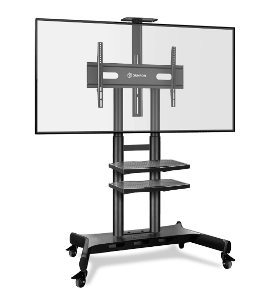 Стойка для телевизора с кронштейном ONKRON TS1881 50'-86', мобильная, черный