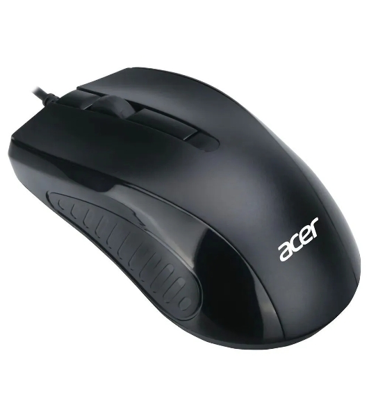 Мышь проводная Acer OMW136 черный, 1200 dpi, USB, кнопки - 3