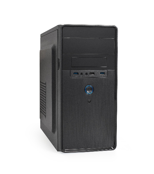 Компьютерный корпус Minitower ExeGate BA-309U2-UNS450 (mATX, БП UNS450 с вент. 12см, 1хUSB+2хUSB 3.0, HD аудио, черный)