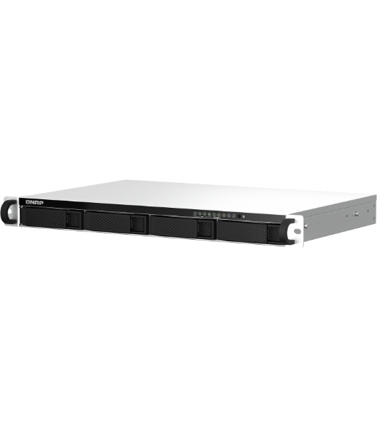 Сетевое хранилище SMB QNAP TS-464eU-8G NAS 4 HDD trays, rackmount 1U, 1 PSU. 4-core Intel Celeron N5105/N5095 2.0-2.9 GHz, 8 Gb RAM, 2x2.5GbE, 2xUSB 3.2 Gen 2 (10Gbps), 2xUSB 2.0, 1xHDMI, 2xM.2 PCIe Gen 3 x1 slots, W/o rail kit RAIL-B02