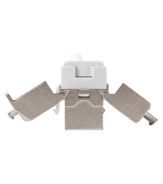 Модуль-вставка Keystone Jack RJ-45 ExeGate KJ-8P8C-SH-C6A-180-TL (Кат.6A, экранированная, 180 градусов, IDC Toolless (без инструмента))