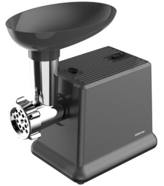 Мясорубка электрическая CENTEK CT-1626 черный, 2000 Вт, 2.0 кг/мин, реверс, защита от перегрузки, насадки - 6