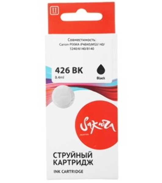 Картридж струйный Sakura 4556B001 (426 BK) для Canon, черный, 8,4 мл., 3100 к.