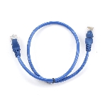 Патч-корд UTP Cablexpert cat.5e, 0.5м, литой, многожильный, синий, фото 1