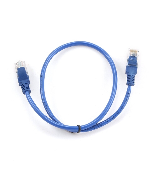 Патч-корд UTP Cablexpert cat.5e, 0.5м, литой, многожильный, синий