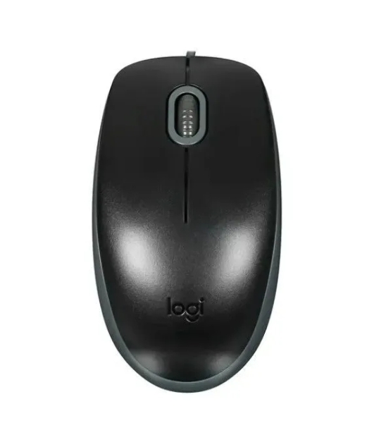Мышь проводная Logitech M110 Silent черный, 1000 dpi, USB, кнопки - 3
