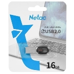 Флешка USB Netac UM2 (NT03UM2N-016G-20BK), 16Gb, USB 2.0, R/W 100/40, серебристый/черный, фото14