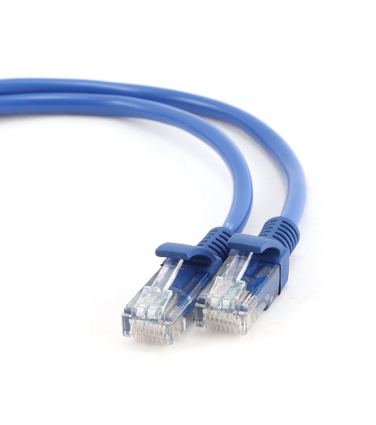 Патч-корд UTP Cablexpert cat.5e, 0.5м, литой, многожильный, синий