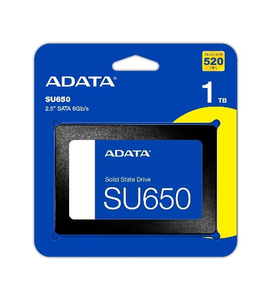 Накопитель SSD ADATA Ultimate SU650, 1Tb, SATA III, 2.5', R/W 520/450