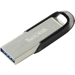 Флешка USB Sandisk CZ73 Cruzer Ultra Flair (SDCZ73-032G-G46), 32Gb, USB 3.0, R/W 150/45, серебристый/черный, фото 1