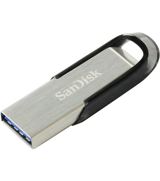 Флешка USB Sandisk CZ73 Cruzer Ultra Flair (SDCZ73-032G-G46), 32Gb, USB 3.0, R/W 150/45, серебристый/черный