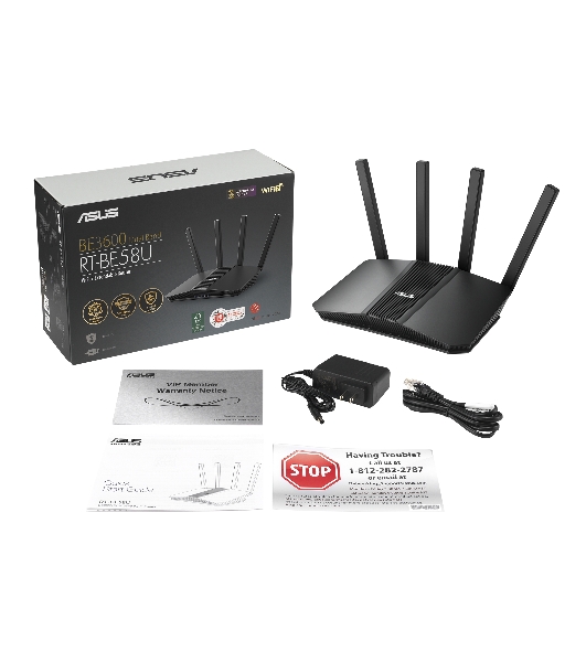 Роутер беспроводной Asus RT-BE58U BE3600 100/1000/2500BASE-T черный