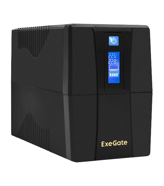 Источник бесперебойного питания ExeGate EX292775RUS Power Smart ULB-800.LCD.AVR.4C13 800VA/480W, LCD, AVR, 4*C13, металлический корпус, черный
