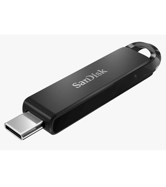 Флешка USB Sandisk CZ460 Ultra (SDCZ460-128G-G46), 128Gb, USB Type-C, R/W 150/30, черный