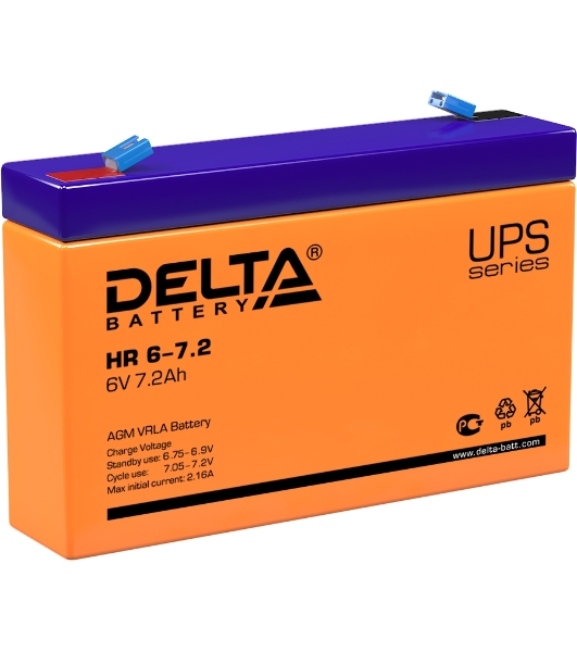 Батарея для ИБП Delta HR 6-7.2 (7.2 А\ч, 6В)