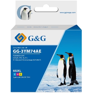 Картридж струйный G&G GG-3YM74AE 653 многоцветный (18 мл) для HP DeskJet Plus Ink Advantage 6075/6475