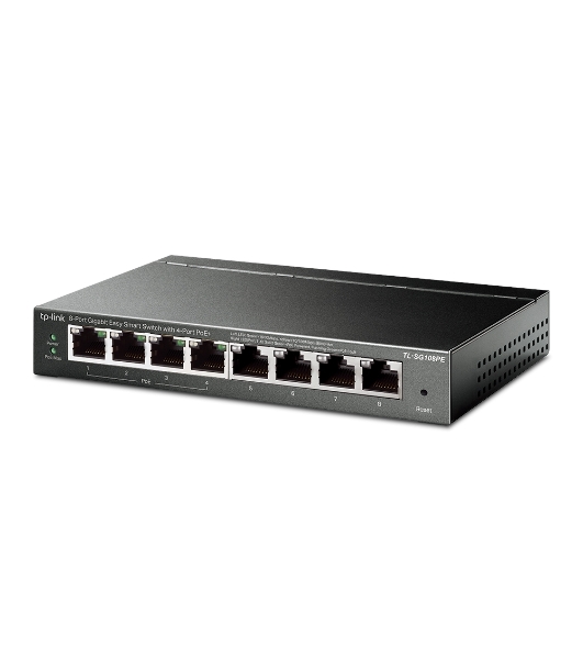 Коммутатор TP-Link SMB TL-SG108PE Easy Smart гигабитный 8-портовый коммутатор с 4 портами PoE