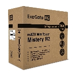 Компьютерный корпус Minitower ExeGate Mistery R2-NPX600 (mATX, БП 600NPX с вент. 12 см, 2*USB+1*USB 3.0, аудио, черный, 1 вент. 12см с RGb подсветкой и полоса на передней панели, боковая панель - закаленное стекло), фото7