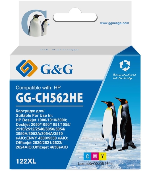Картридж струйный G&G GG-CH562HE 122 многоцветный (18мл) для HP DJ 1050A/2050A/3000