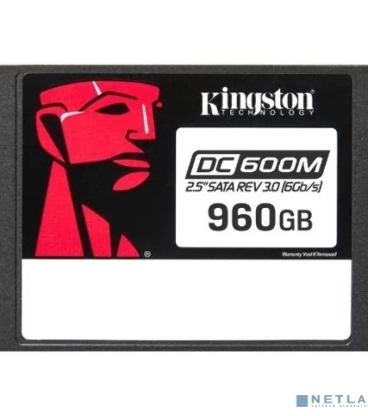 Накопитель SSD Kingston DC600M, 960 Gb, SATA III, R/W 560/530 МБ/с