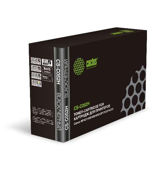 Картридж лазерный Cactus CS-C052H черный (9200 стр.) для Canon MF421/426/428/429; LBP 212/214/215